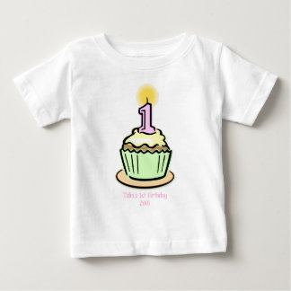 T-shirt Pour Bébé ęr anniversaire - petit gâteau