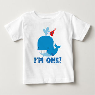 T-shirt Pour Bébé ęr Baleine d'anniversaire