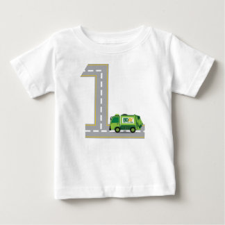 T-shirt Pour Bébé ęr Camion à ordures d'anniversaire