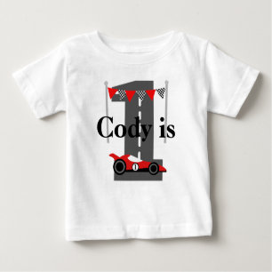 T-shirt Pour Bébé ęr Coutume de Course-car d'anniversaire