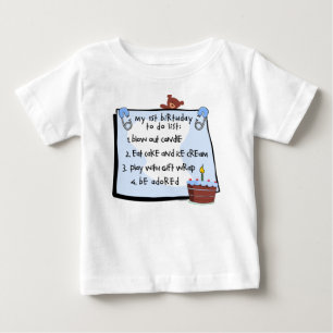 T-shirt Pour Bébé ęr L'anniversaire ont fait le bleu