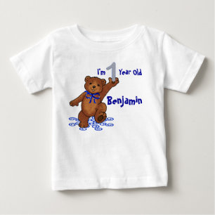 T-shirt Pour Bébé ęr Ours de nounours d'anniversaire