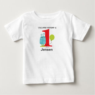 T-shirt Pour Bébé ęr Petit bleu de monstre d'anniversaire