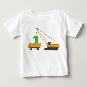 T-shirt Pour Bébé ęr Pièce en t de construction d'anniversaire
