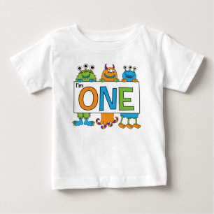 T-shirt Pour Bébé ęr Pièce en t de monstre d'anniversaire