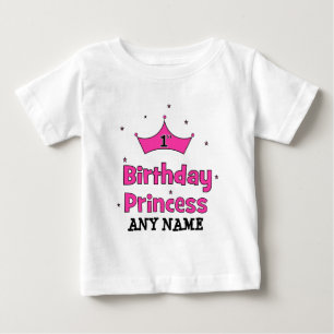 T-shirt Pour Bébé ęr Princesse d'anniversaire !  avec la couronne