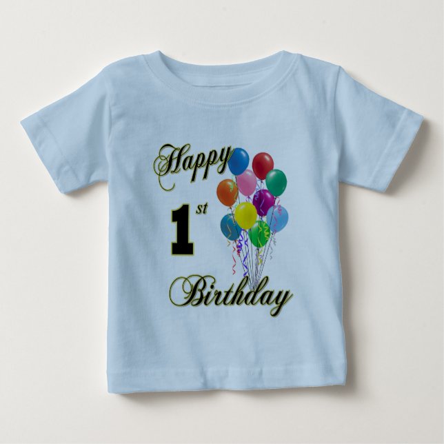 T-shirt Pour Bébé Ęrs nourrisson et chemises heureux d'anniversaire (Devant)