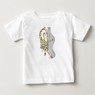 T-shirt Pour Bébé Escalade Rock Giraffe