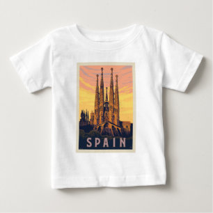 T-shirt Pour Bébé Espagne   Familia Sagrada