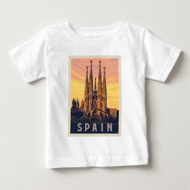 T-shirt Pour Bébé Espagne | Familia Sagrada (Devant)