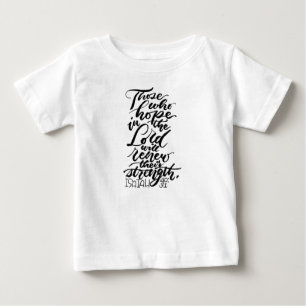 T-shirt Pour Bébé Espoir dans le seigneur Brush Script