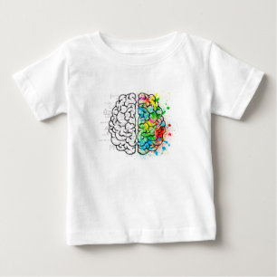 T-shirt Pour Bébé esprit cerveau psychologie idée coeurs