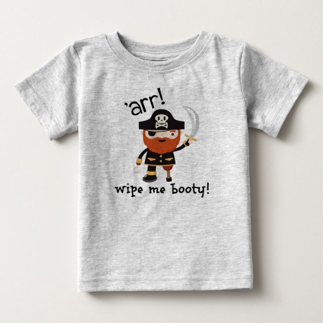 T-shirt Pour Bébé Essuie-moi Booty ! drôles de rameper bébé (Devant)