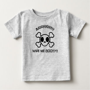 T-shirt Pour Bébé Essuie-moi Booty ! - Pirate Baby