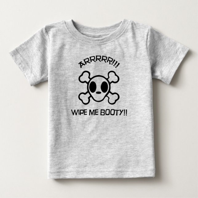 T-shirt Pour Bébé Essuie-moi Booty ! - Pirate Baby (Devant)