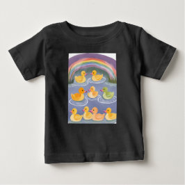 T-shirt Pour Bébé étang à canard arc-en-ciel