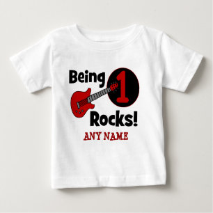T-shirt Pour Bébé Étant roches 1 ! Le ęr anniversaire du bébé