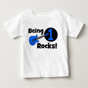 T-shirt Pour Bébé Étant roches 1 ! Le ęr anniversaire du bébé