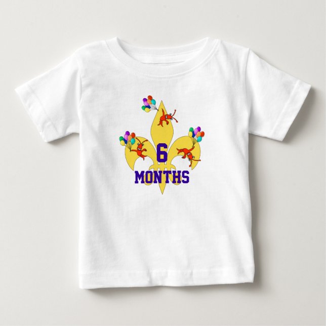 T-shirt Pour Bébé Étape importante d'anniversaire de bébé de Cajun (Devant)