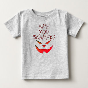 T-shirt Pour Bébé Êtes-vous effrayés Joyeux Halloween Visage de citr