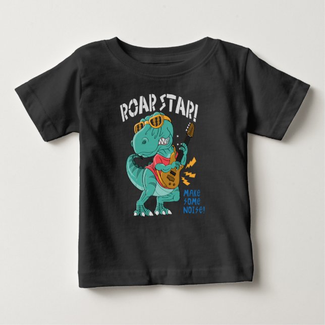 T-shirt Pour Bébé étoile cool de dinosaure (Devant)