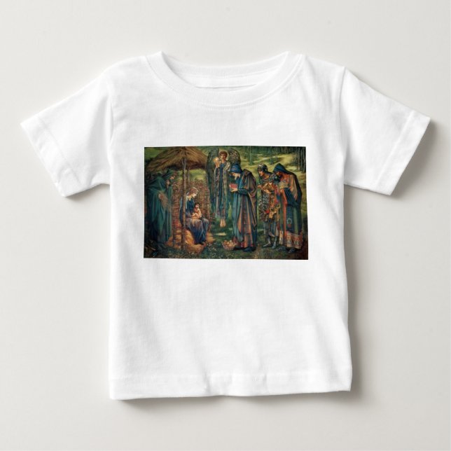 T-shirt Pour Bébé Étoile de Bethléem (par Edward Burne-Jones) (Devant)