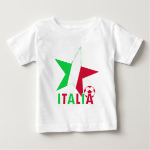 T-shirt Pour Bébé Étoiles du football de l'Italie Italie