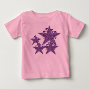 T-shirt Pour Bébé Étoiles K pourpre de crânes