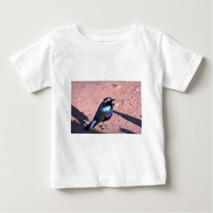 T-shirt Pour Bébé Étourneau brillant Bleu-À oreilles