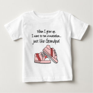 T-shirt Pour Bébé Exécuter Marathon Comme Mon Grand-Père