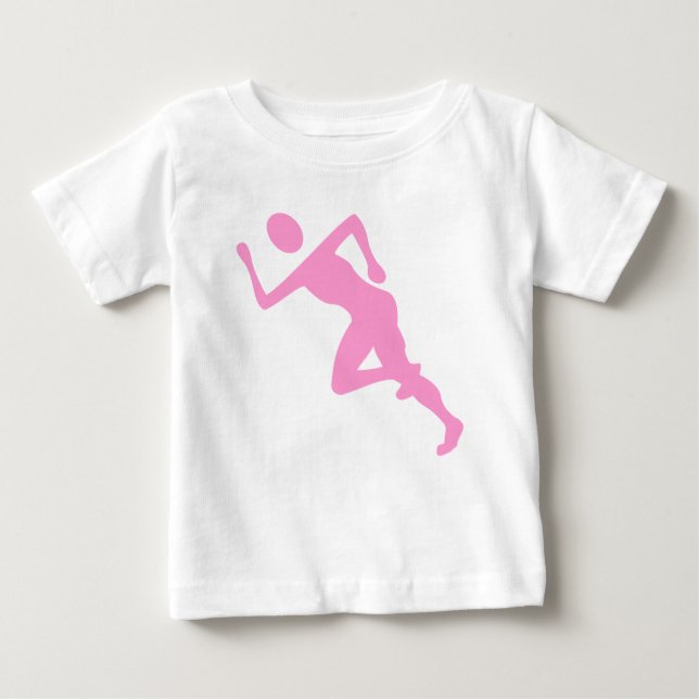 T-shirt Pour Bébé Exécution - rose (Devant)