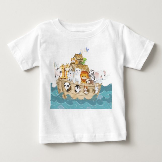 T-shirt Pour Bébé Expedição na Arca de Noé (Devant)