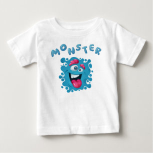 T-shirt Pour Bébé Expressions d'horreur Fantastiques Monstre Visages