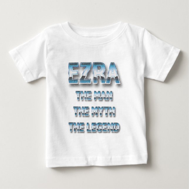 T-shirt Pour Bébé Ezra l'homme le mythe la légende prénom (Devant)