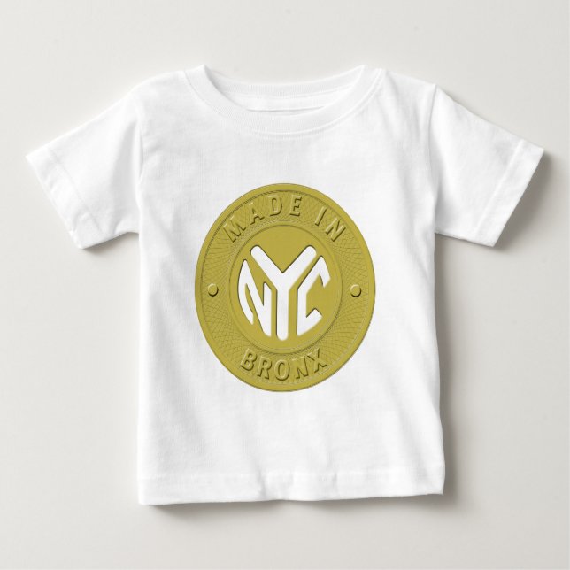 T-shirt Pour Bébé Fabriqué À New York Bronx (Devant)
