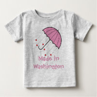 Fabriqué à Washington - Parapluie aux Coeurs (Rose