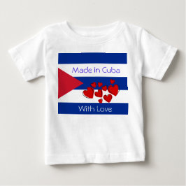 T-shirt Pour Bébé Fabriqué au Cuba - drapeau cubain