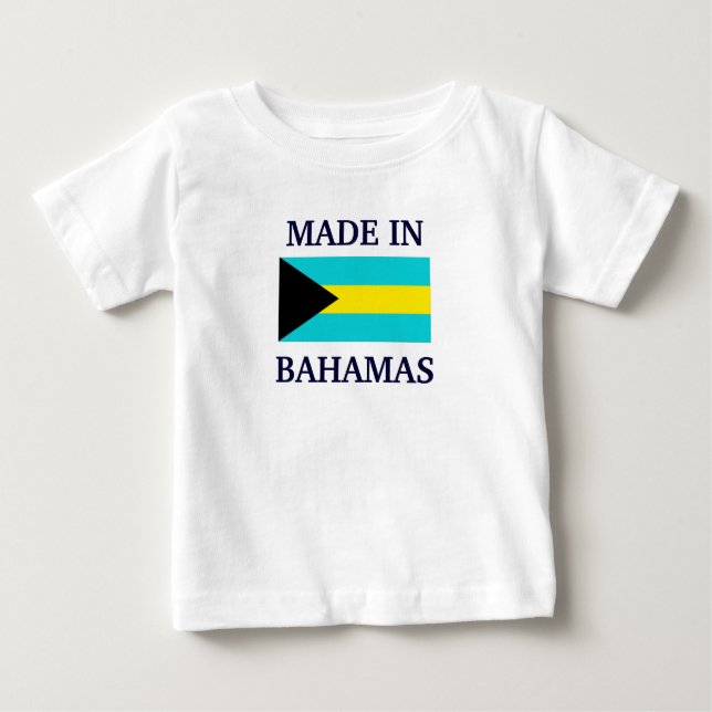 T-shirt Pour Bébé Fabriqué aux Bahamas (Devant)