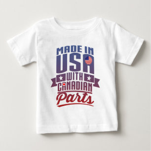 T-shirt Pour Bébé Fabriqué aux Etats-Unis avec les pièces