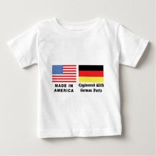 T-shirt Pour Bébé Fabriqué en Amérique avec les pièces allemandes