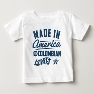 T-shirt Pour Bébé Fabriqué en Amérique avec les pièces colombienn