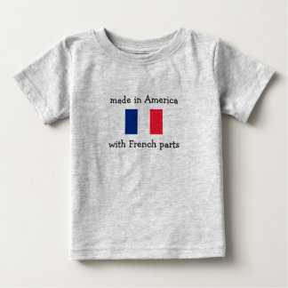 T-shirt Pour Bébé fabriqués en Amérique avec des pièces françaises