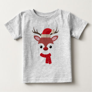 T-shirt Pour Bébé Face de Christmas