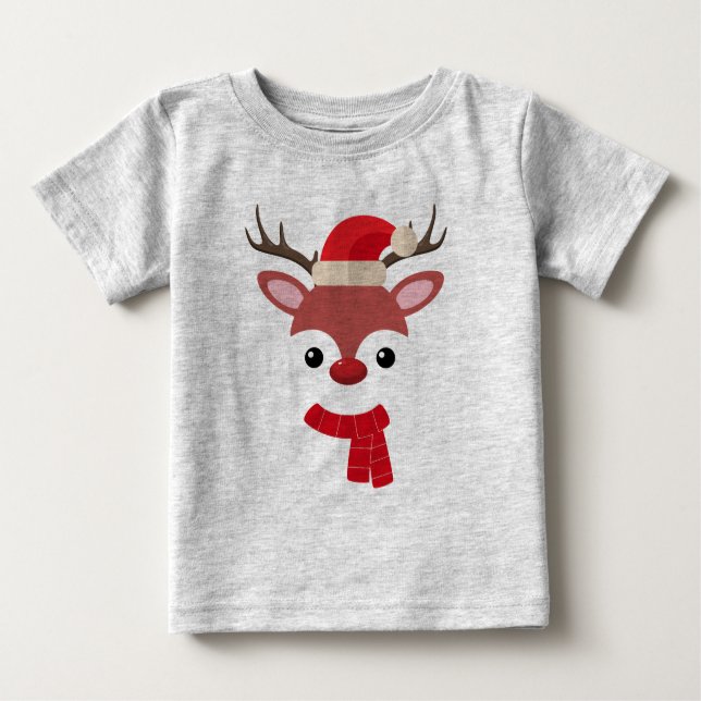 T-shirt Pour Bébé Face de Christmas (Devant)