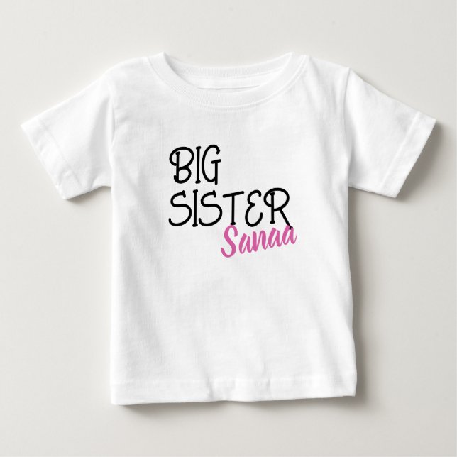 T-shirt Pour Bébé Faire-part de grossesse personnalisée chez Big Sis (Devant)