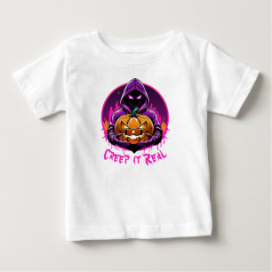 T-shirt Pour Bébé Faire ressortir le réel, illustration d'Halloween 