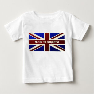 T-shirt Pour Bébé Fait dans le drapeau métallique de l'Angleterre