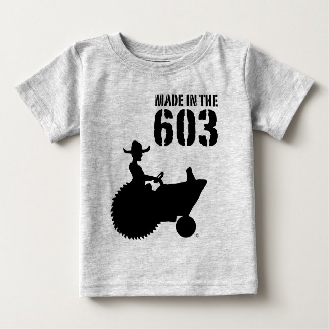 T-shirt Pour Bébé Fait dans les 603 (Devant)