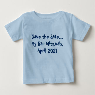 T-shirt Pour Bébé Faites gagner la date… Ma barre Mitzvah, avril