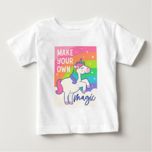 T-shirt Pour Bébé Faites votre propre magie   Cute Unicorn